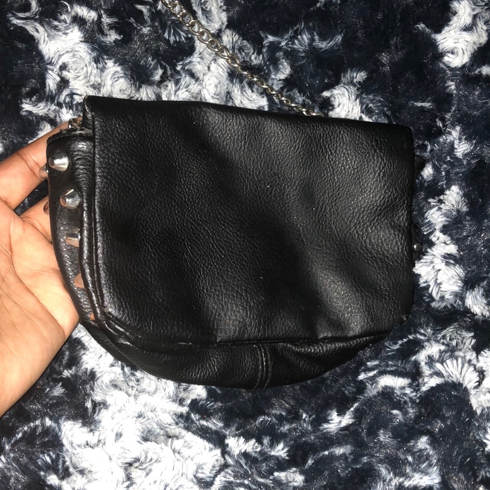 Black studded mini bag